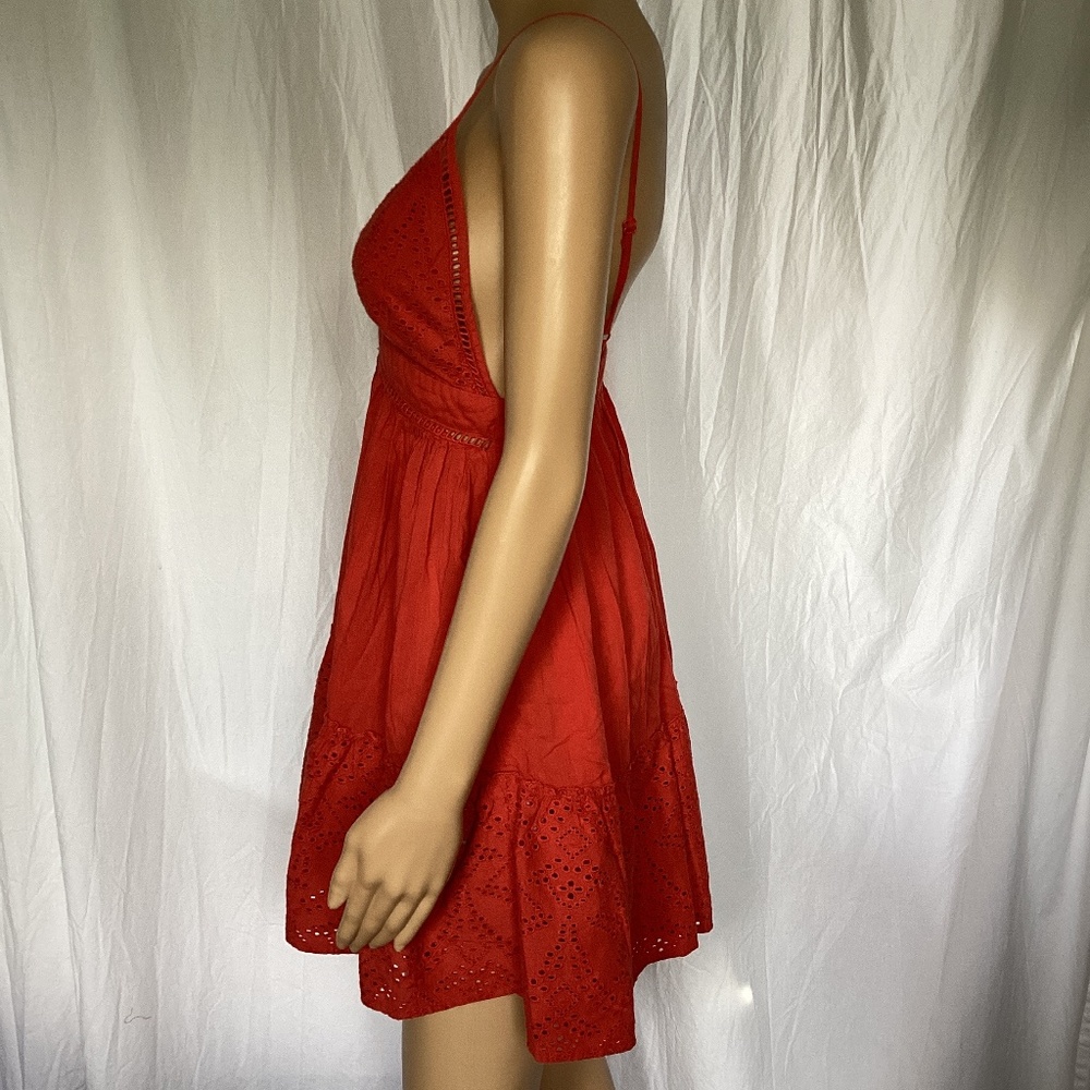 MAJE Terracotta Orange cotton minidress S - Picture 2 of 3